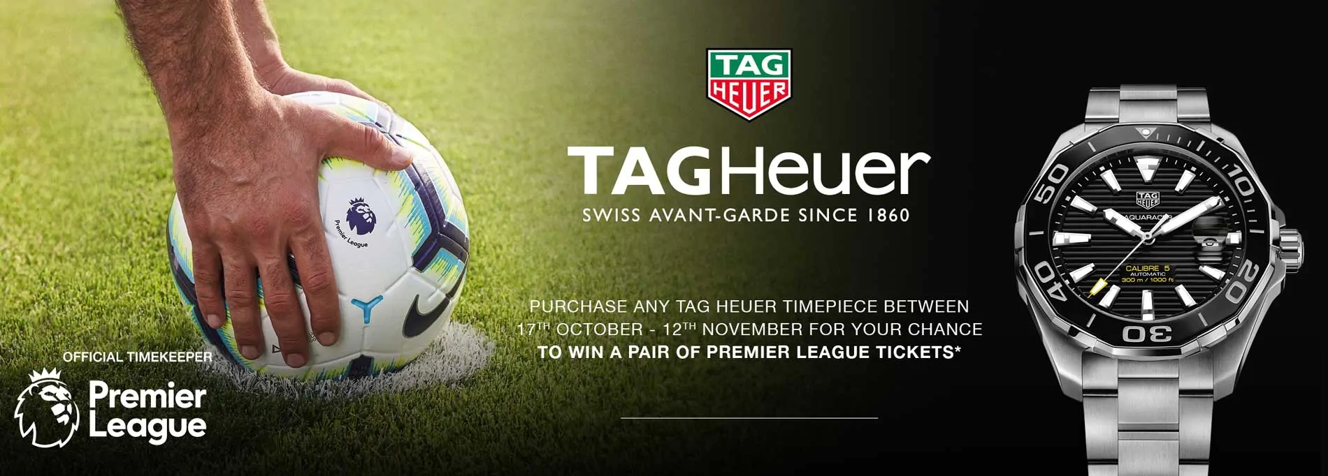 WIN PREMIER LEAGUE TICKETS WITH TAG HEUER