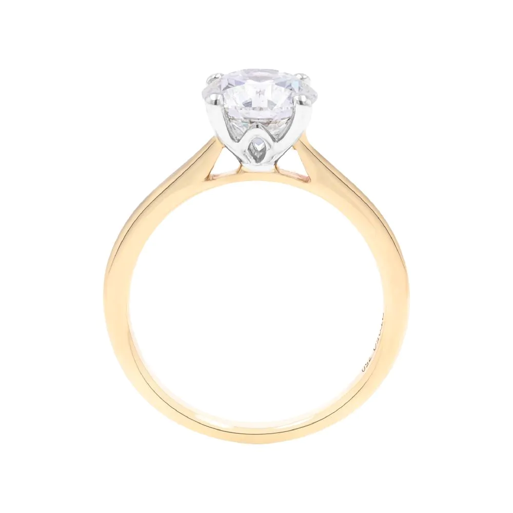 18ct Yellow Gold 1.71ct Diamond Solitaire Engagement Ring