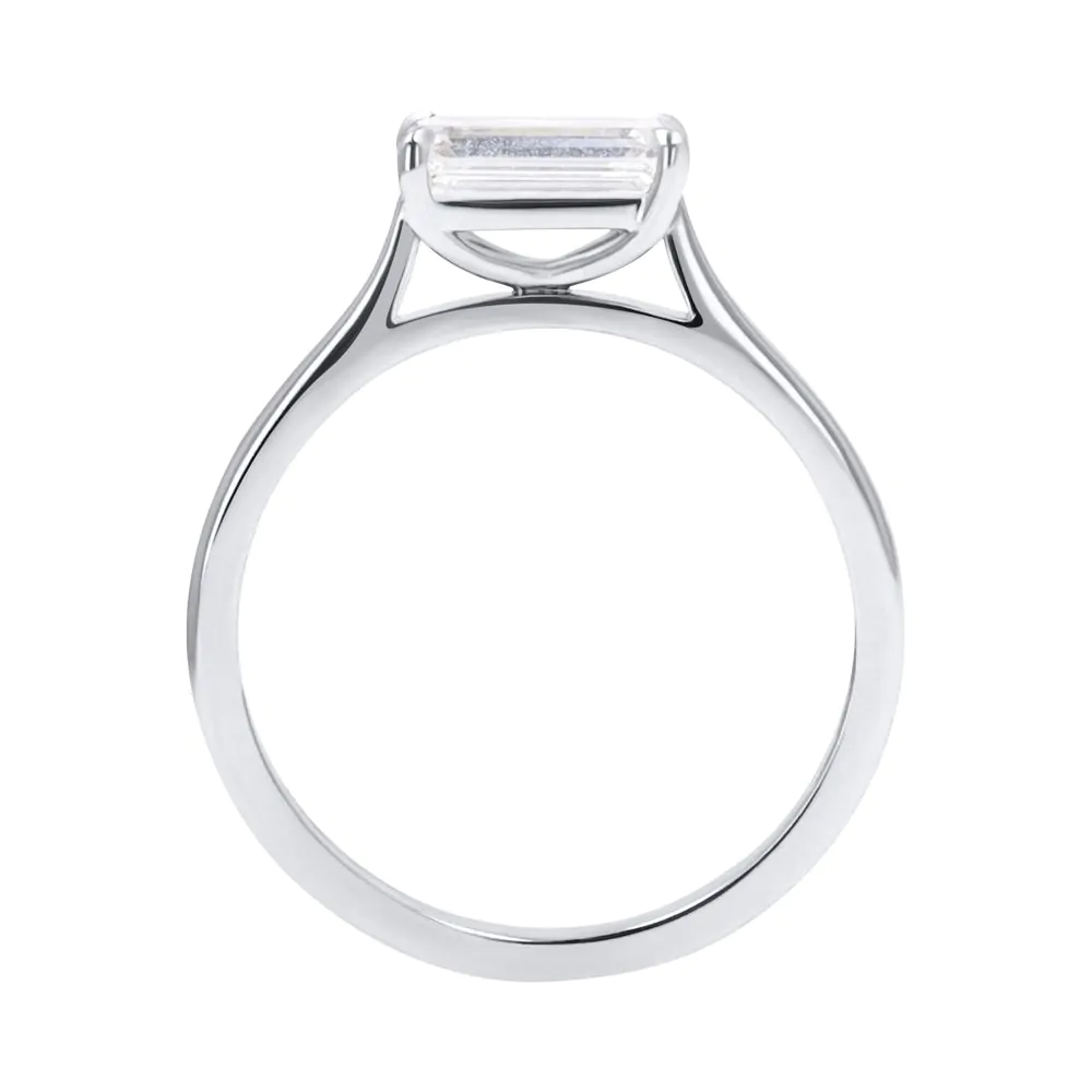 Platinum 1.00ct Emerald Cut Diamond Ring