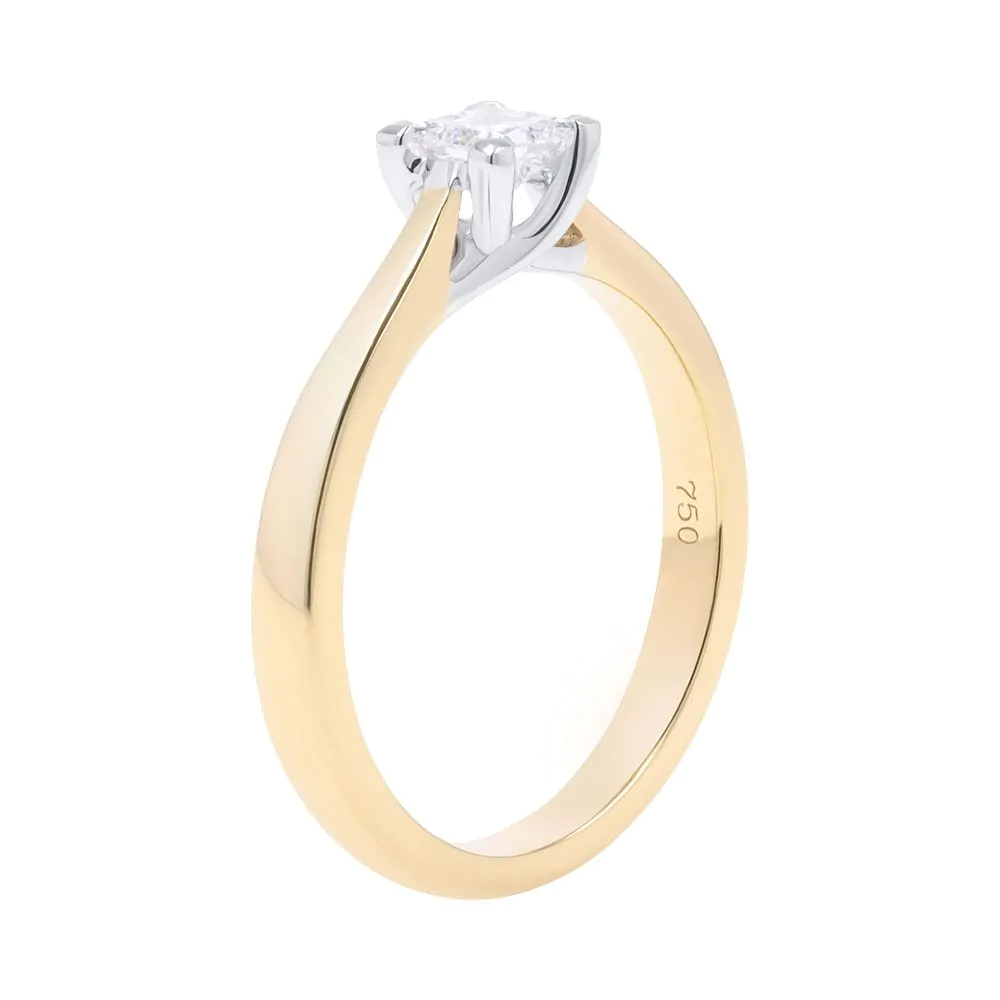 18ct Yellow Gold 0.30ct Diamond Solitaire Engagement Ring
