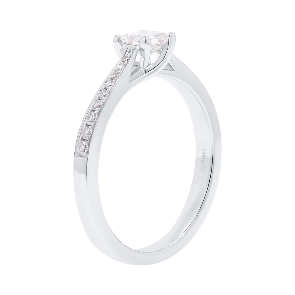 18ct White Gold Esme 0.43ct Diamond Solitaire Engagement Ring