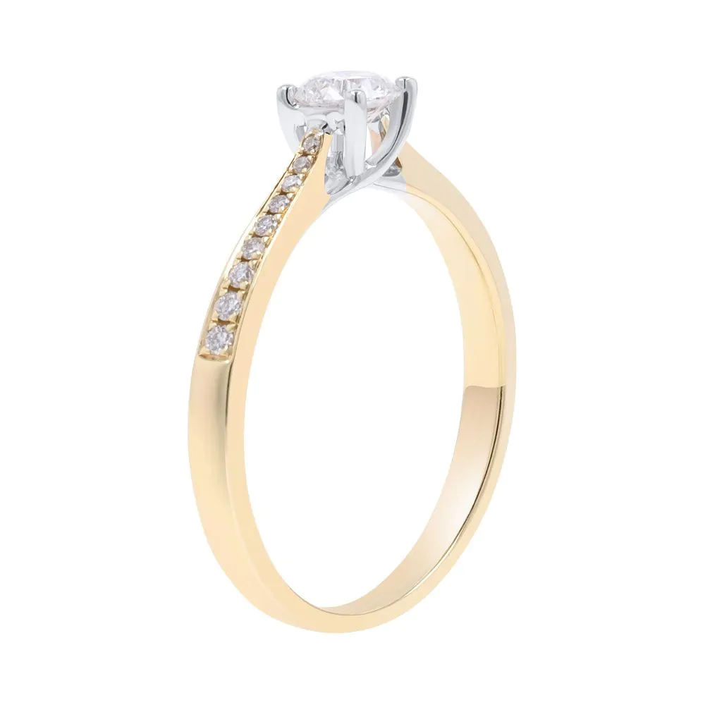 18ct Yellow Gold 0.51ct Diamond Engagement Ring