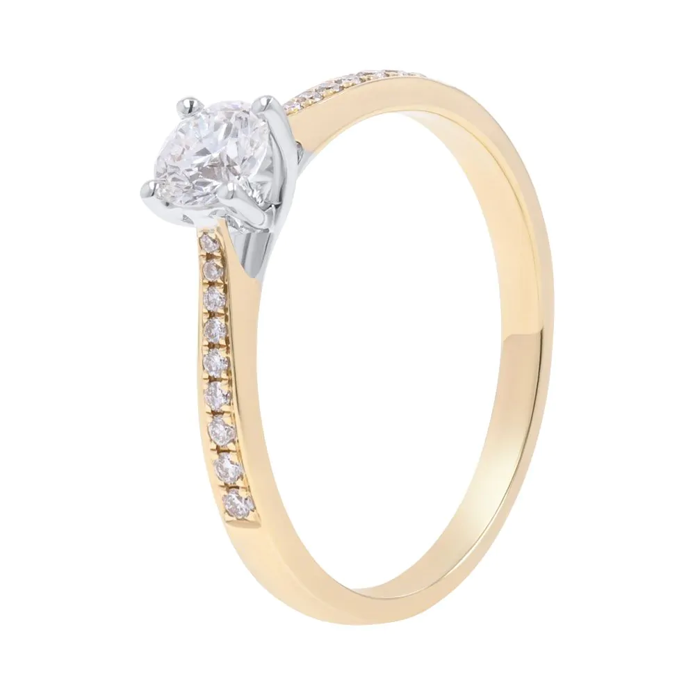 18ct Yellow Gold 0.51ct Diamond Engagement Ring