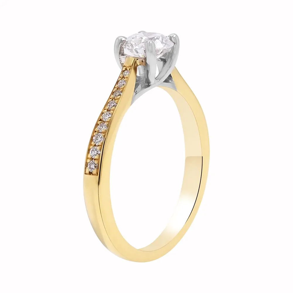 18ct Yellow Gold 0.57ct Diamond Solitaire Engagement Ring