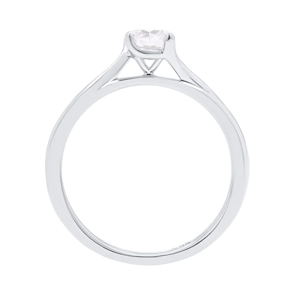 Platinum 0.51ct G SI1 Brilliant Cut Diamond Solitaire Ring