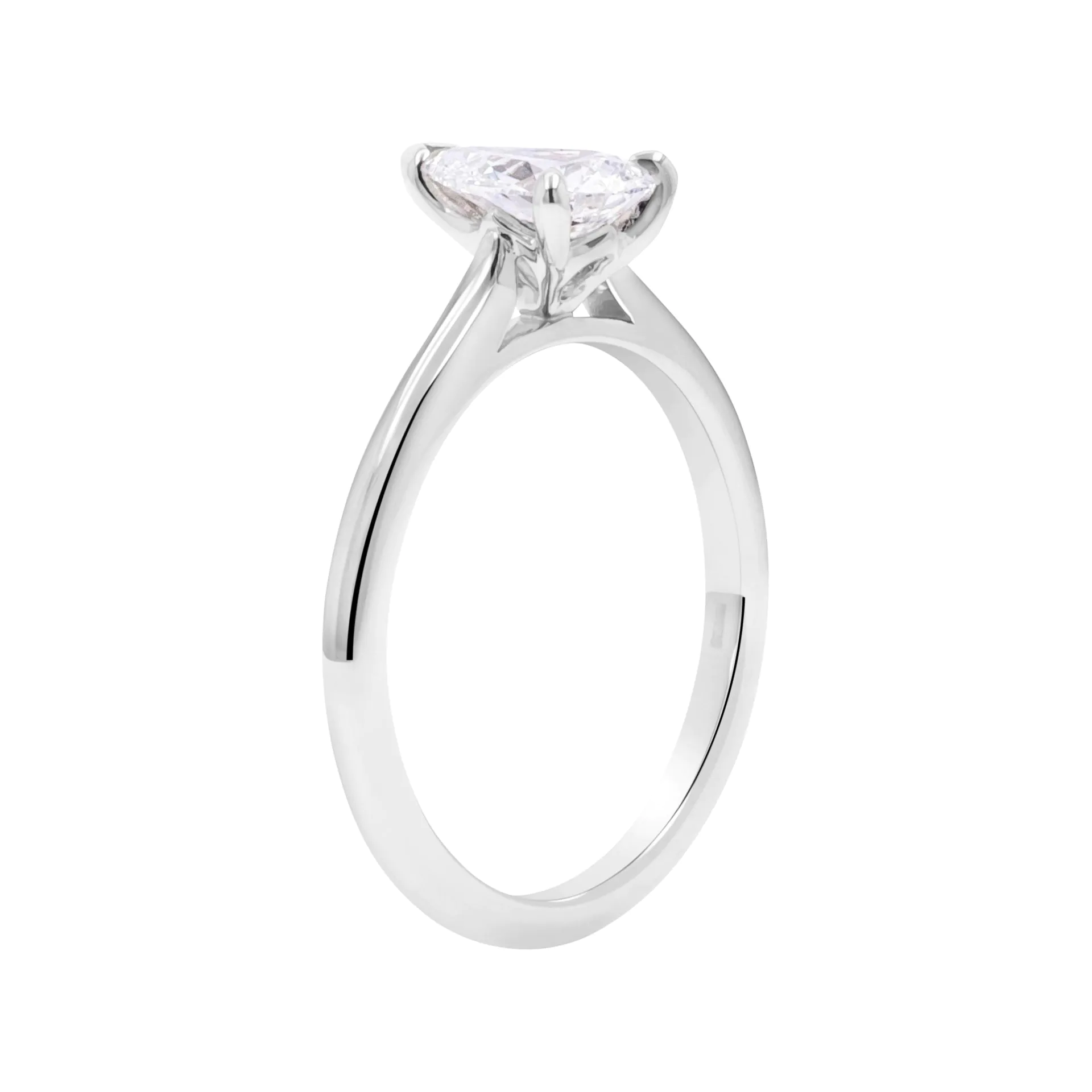 Wendy Platinum 0.70ct Pear Cut Diamond Solitaire Ring