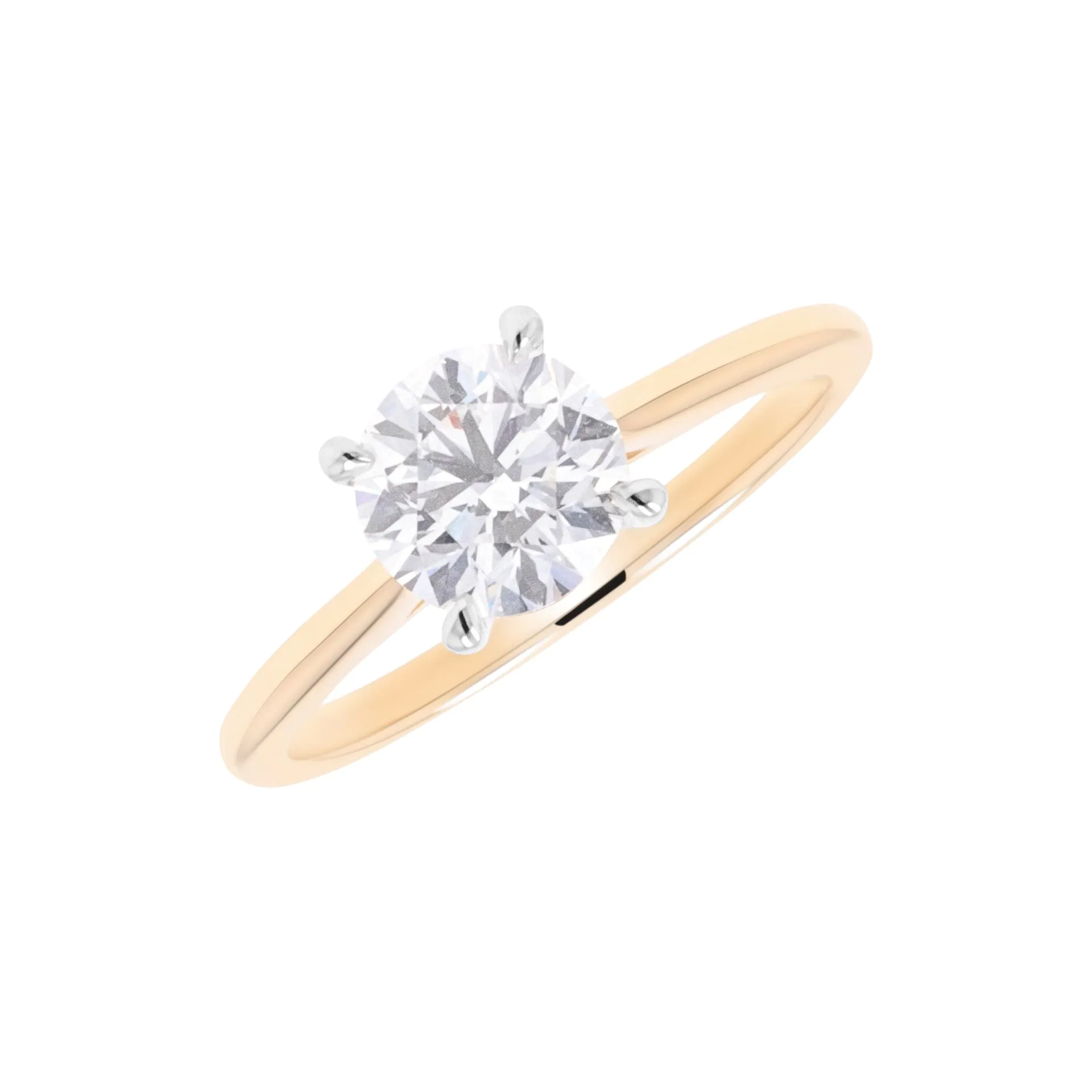 Wendy 18ct Yellow Gold and Platinum 1.20ct Brilliant Cut Diamond Solitaire Ring