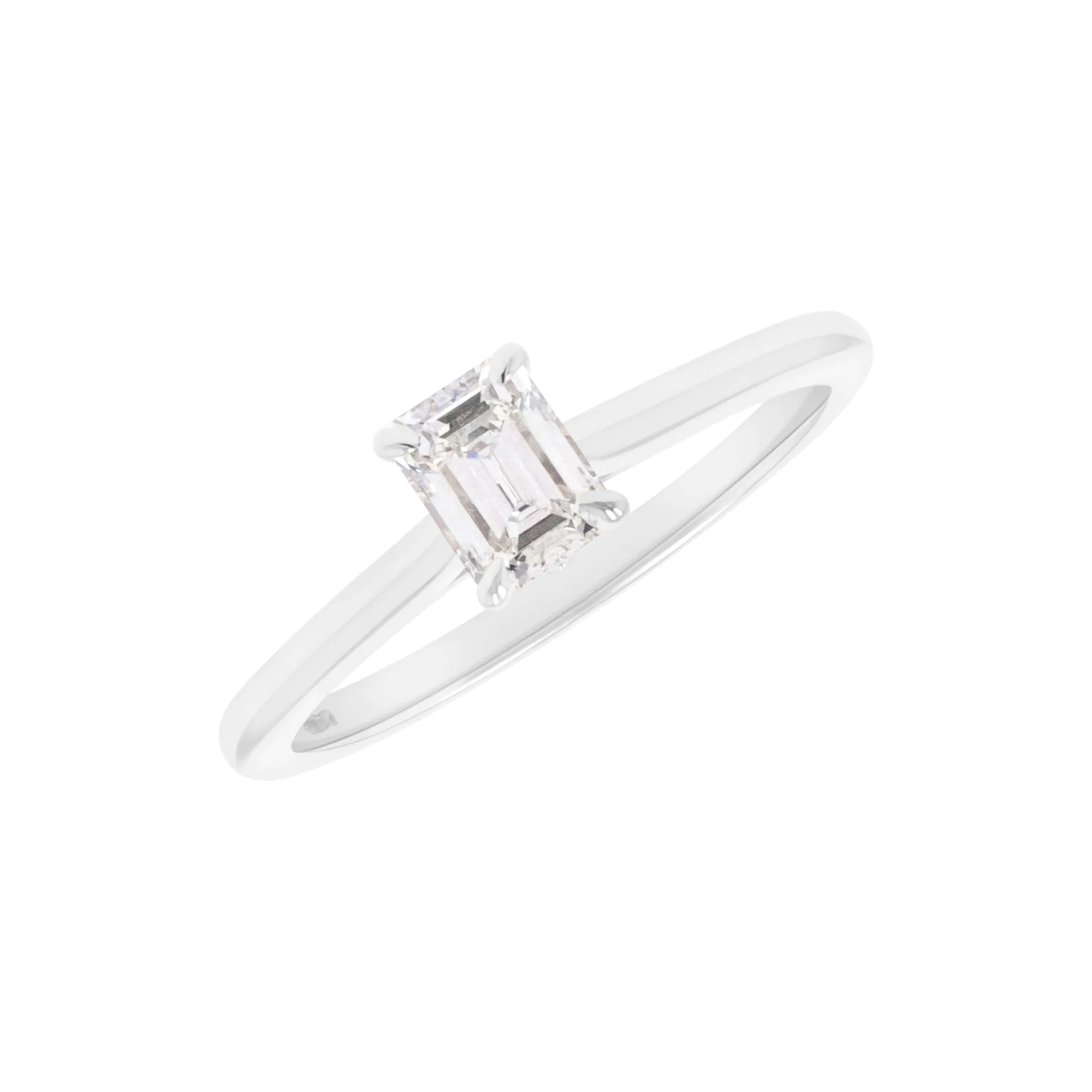 Wendy Platinum 0.50ct Emerald Cut Diamond Solitaire Ring