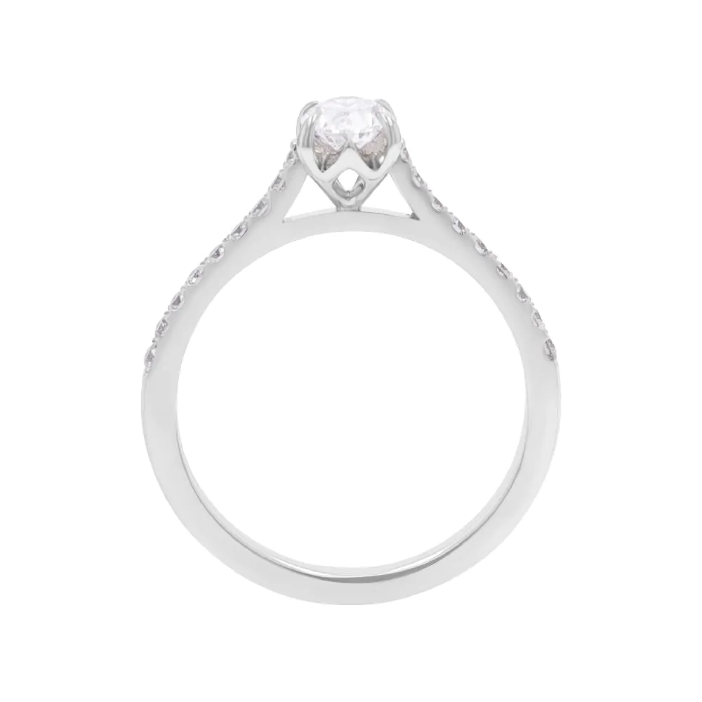 Wendy Platinum 0.50ct Oval Cut Diamond Solitaire Ring