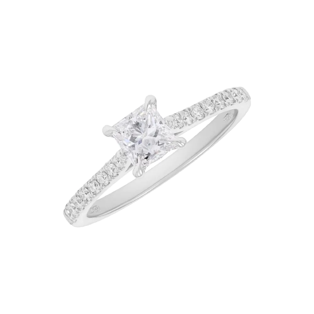 Wendy Platinum 0.71ct Princess Cut Diamond Solitaire Ring