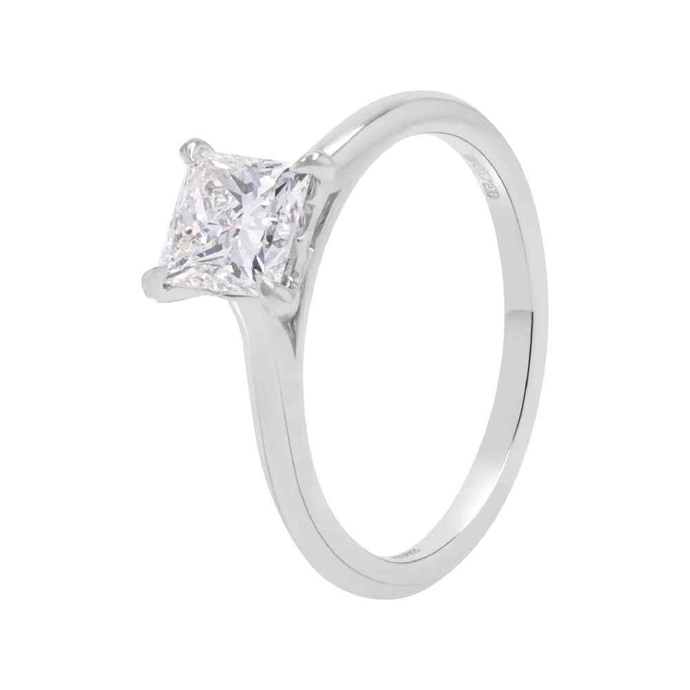 Wendy Platinum 1.02ct Princess Cut Diamond Solitaire Ring