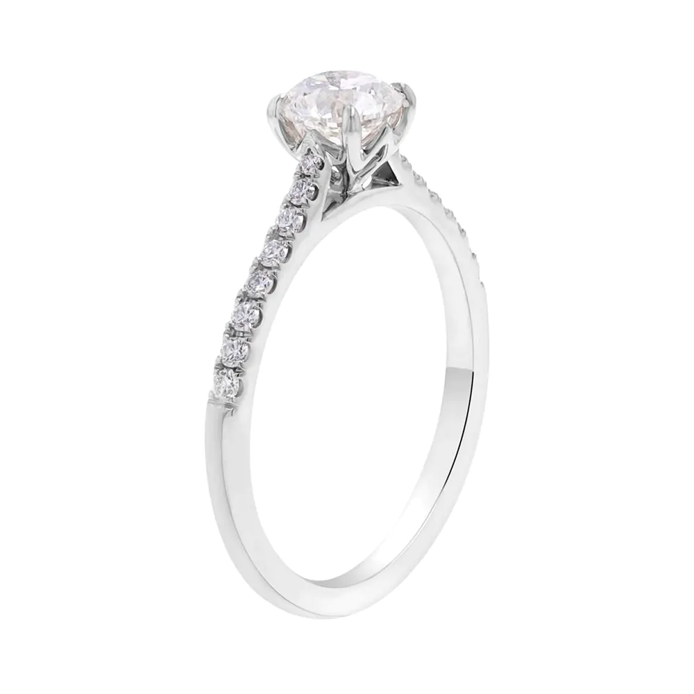 Wendy Platinum 0.91ct Brilliant Cut Diamond Solitaire Ring