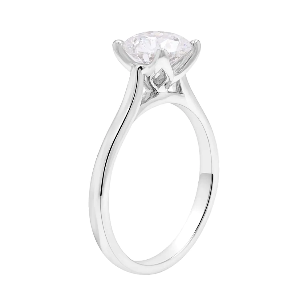 Platinum Laboratory Grown 1.50ct E VS1 Diamond Solitaire Ring