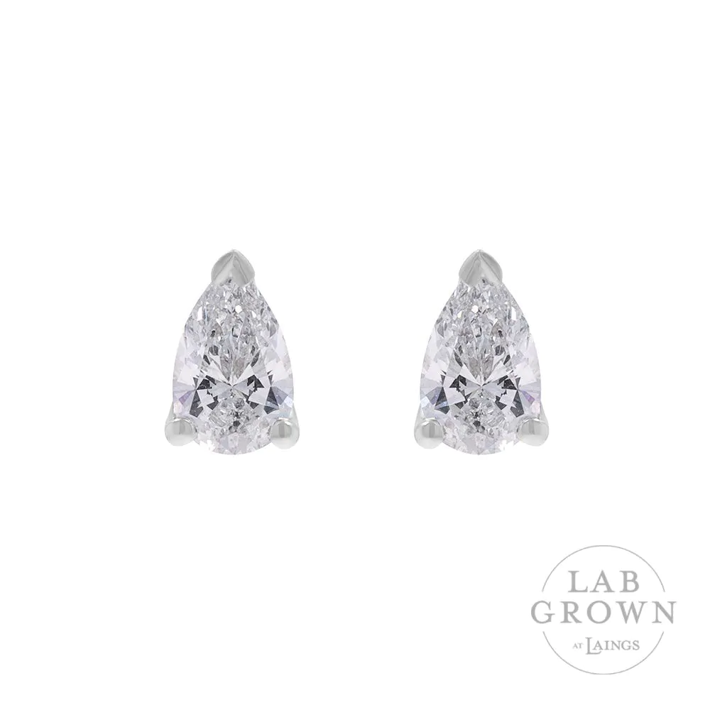 18ct White Gold Laboratory Grown 1.41ct Diamond Stud Earrings