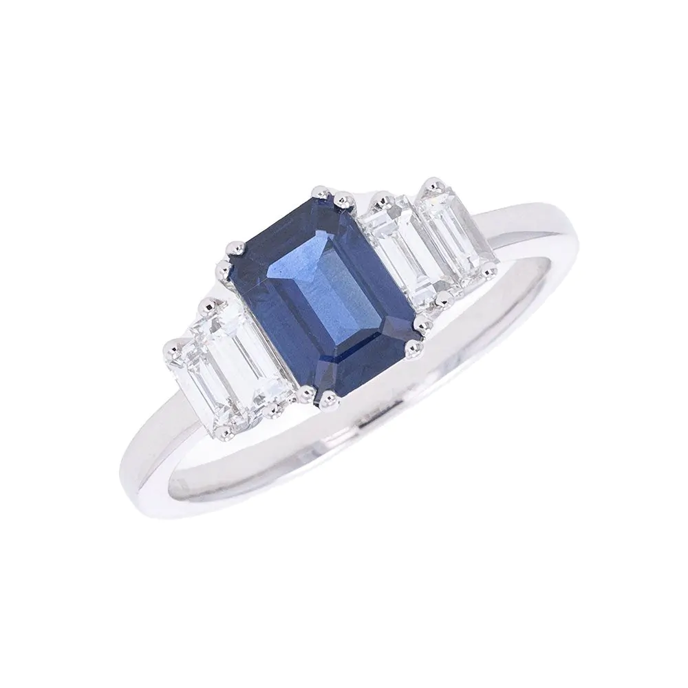 Platinum 1.21ct Sapphire & Diamond Ring