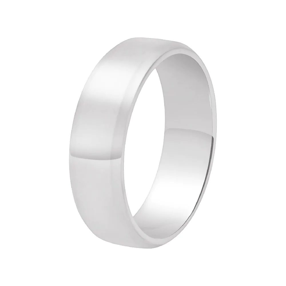 Platinum 7mm Court Wedding Ring