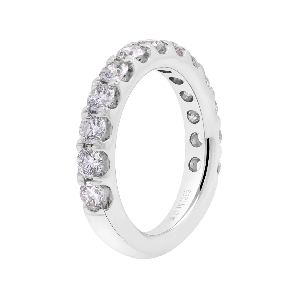 Platinum 1.50ct Diamond Half Eternity Ring