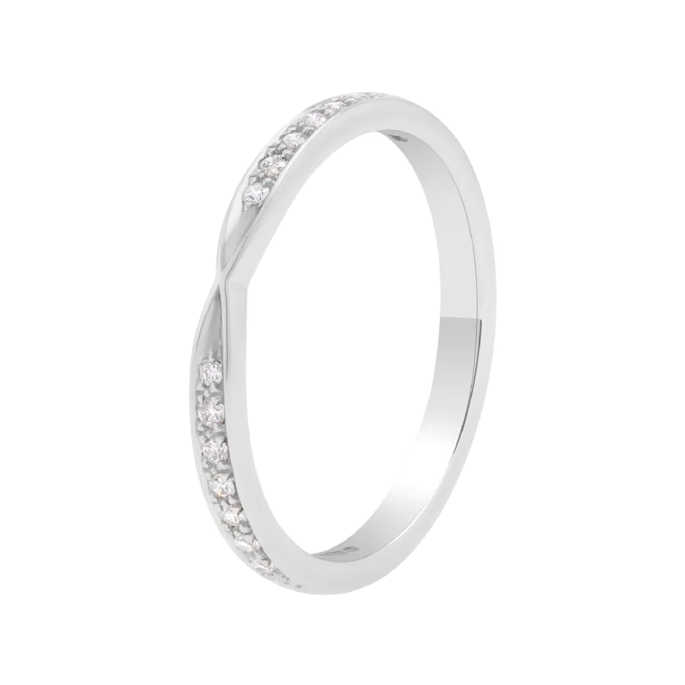 Platinum 0.10ct Diamond Half Eternity Ring