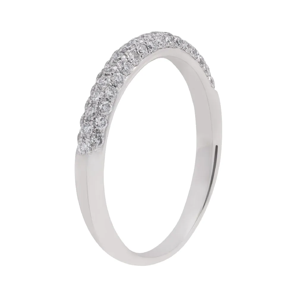 Platinum 0.50ct Diamond Half Eternity Ring