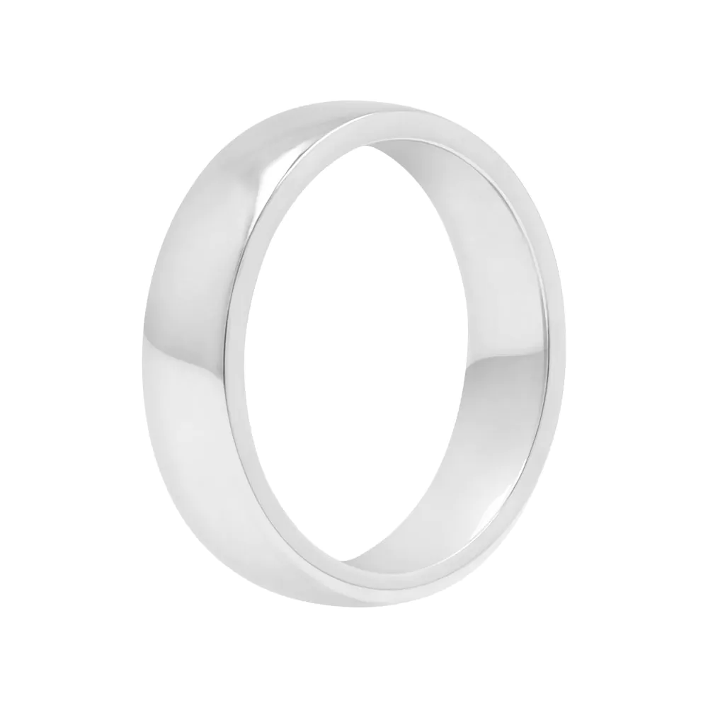 Platinum 5mm Central Cushion Wedding Ring