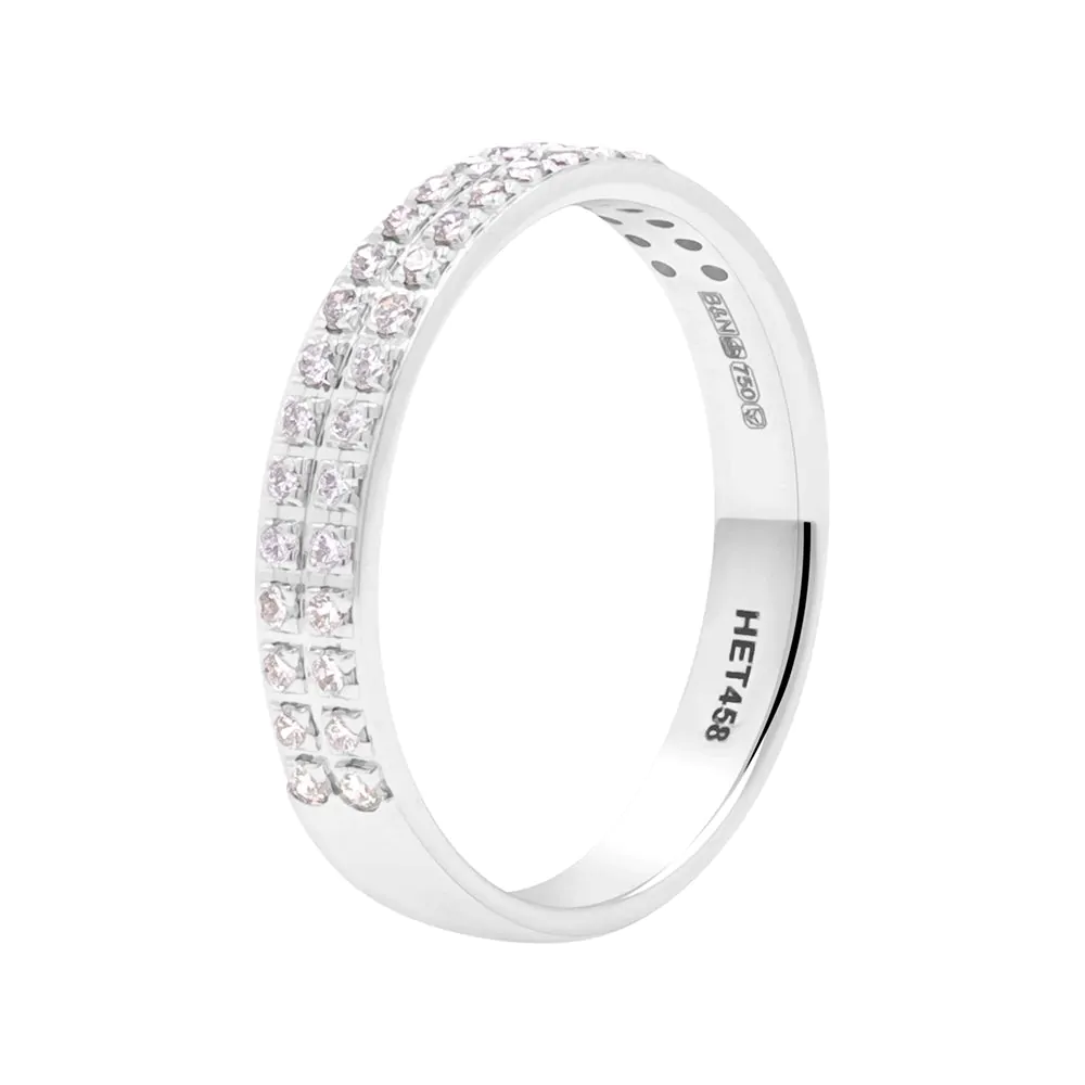 18ct White Gold 0.25ct Brilliant Cut Diamond Half Eternity Ring