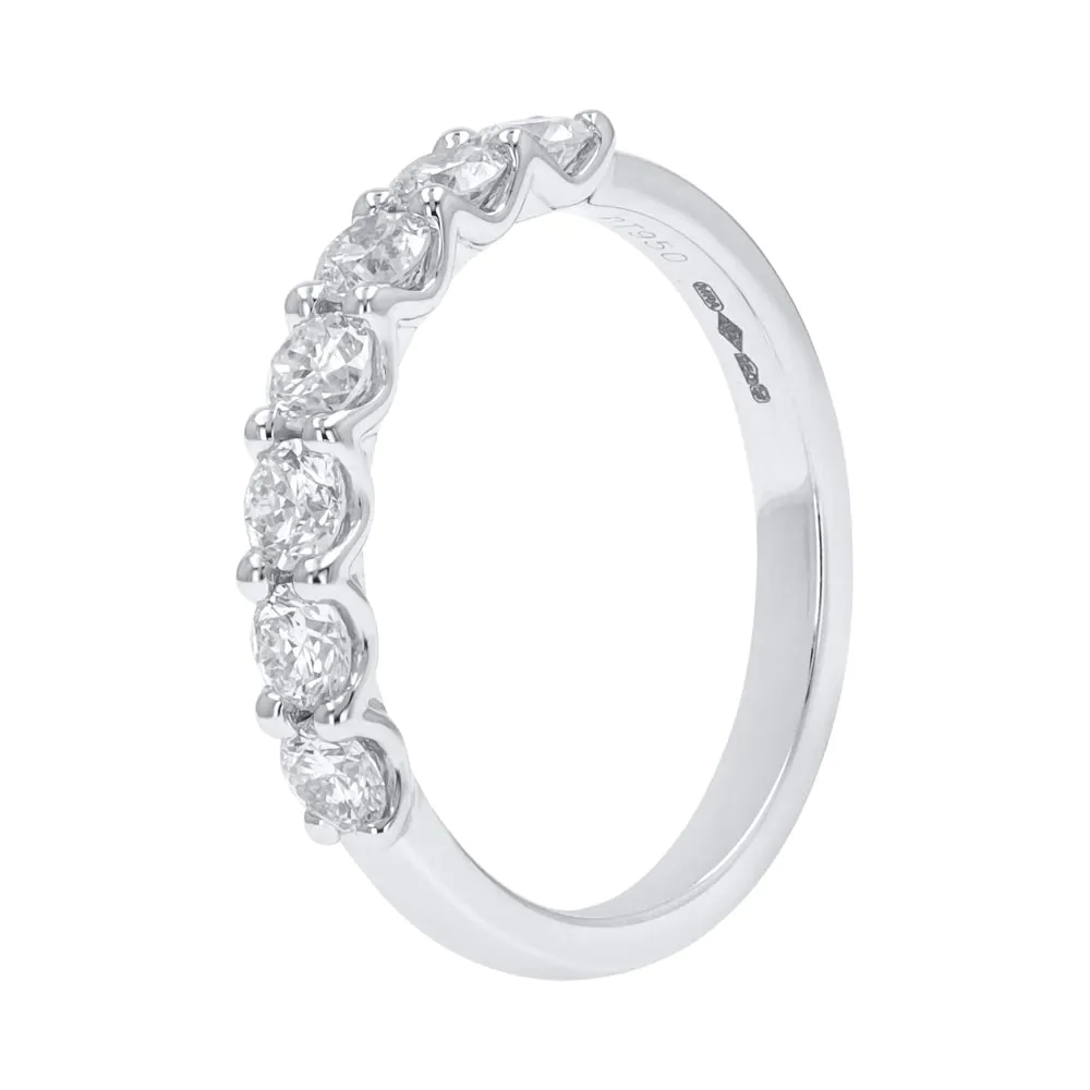 Platinum 0.75ct Seven Stone Diamond Ring
