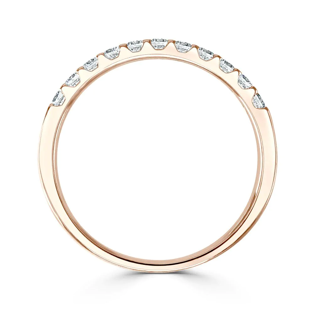 18ct Rose Gold 0.25ct Diamond Set Wedding Ring