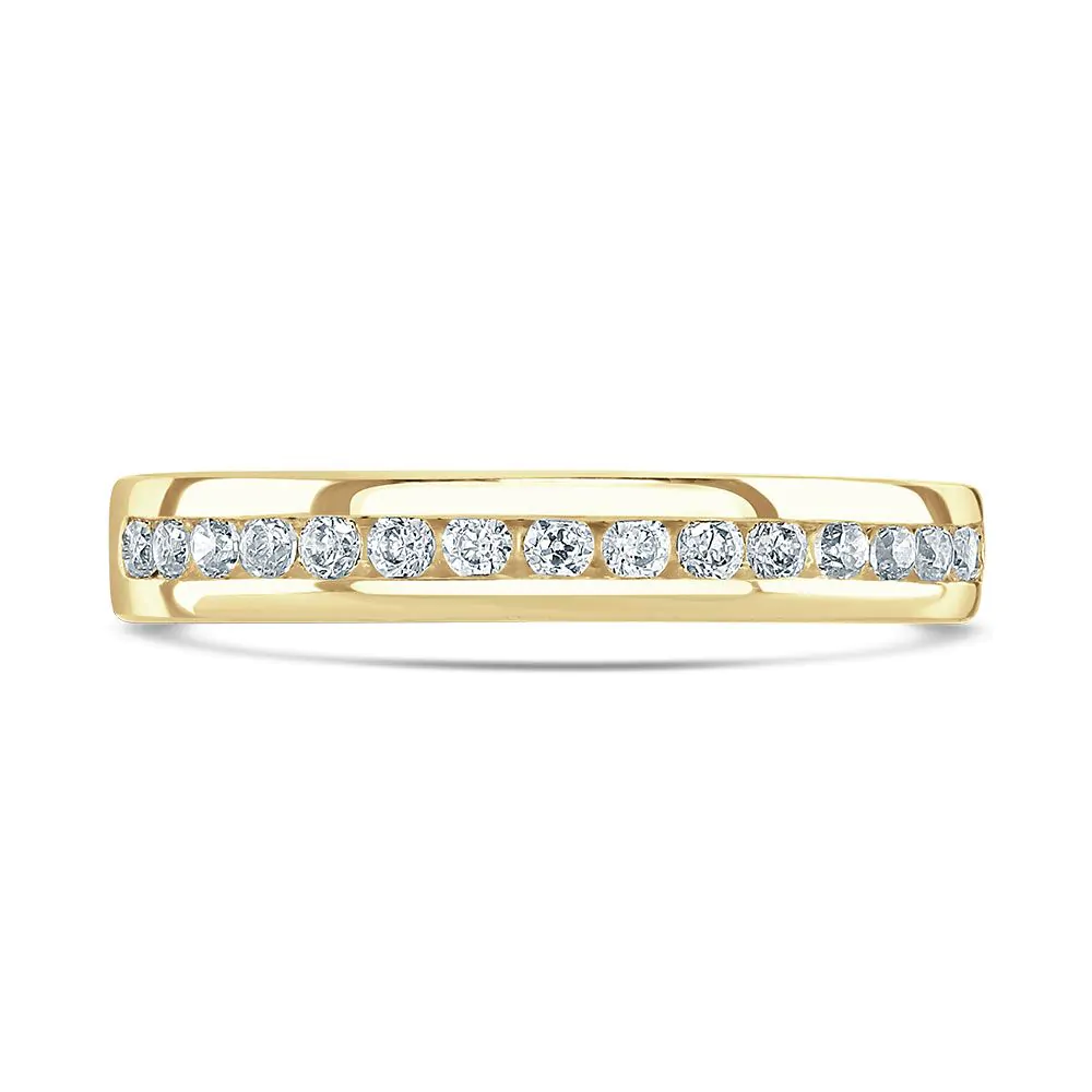 18ct Yellow Gold and 0.30ct Diamond Wedding Ring