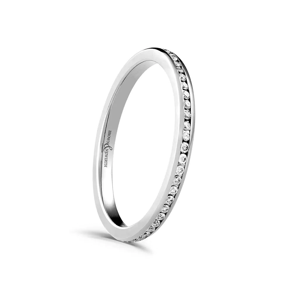 Platinum and 0.27ct Diamond Wedding Ring