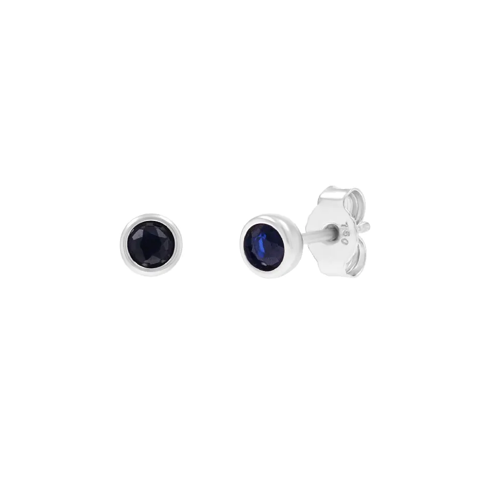 18ct White Gold 0.50ct Sapphire Stud Earrings