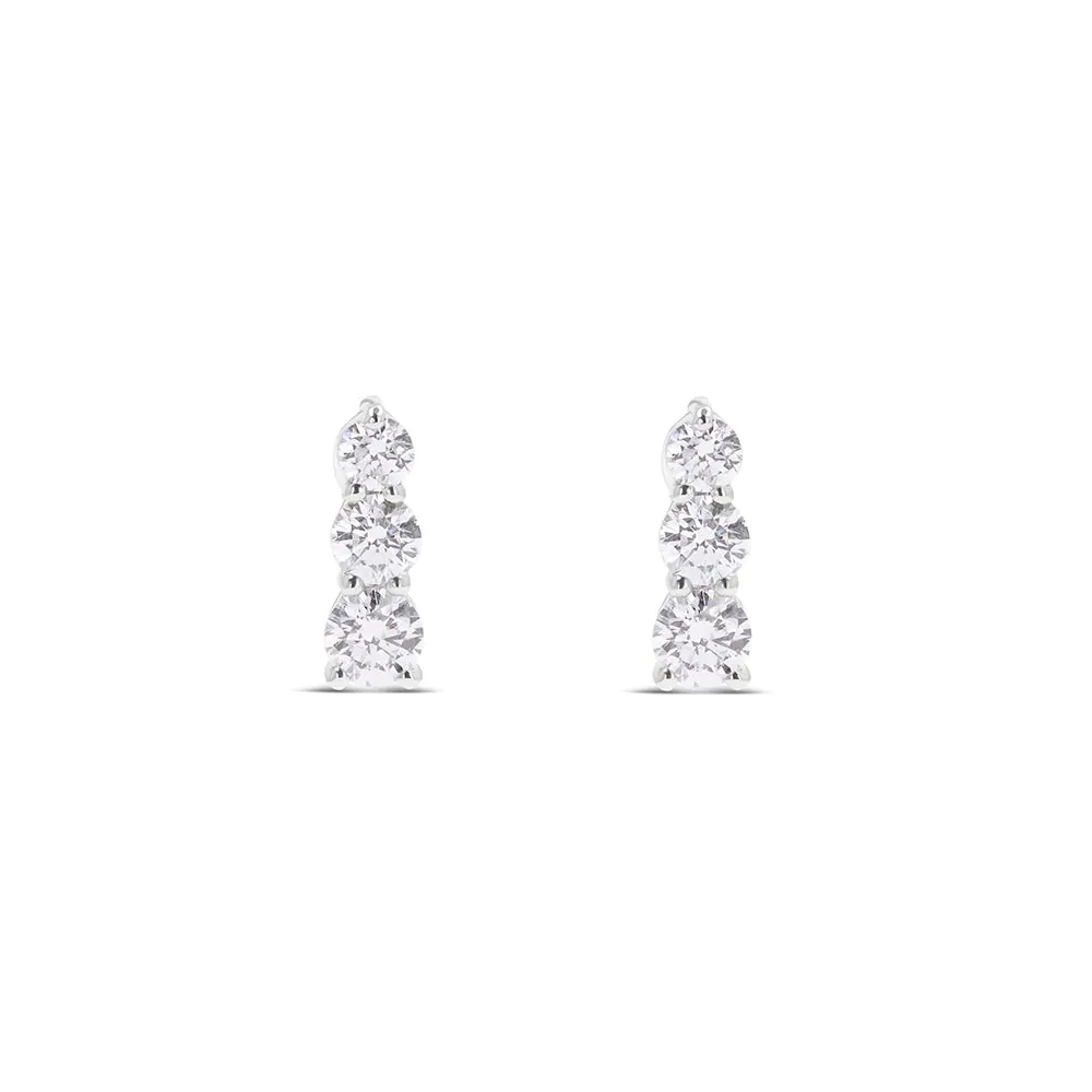 Platinum 0.54ct Diamond Drop Earrings