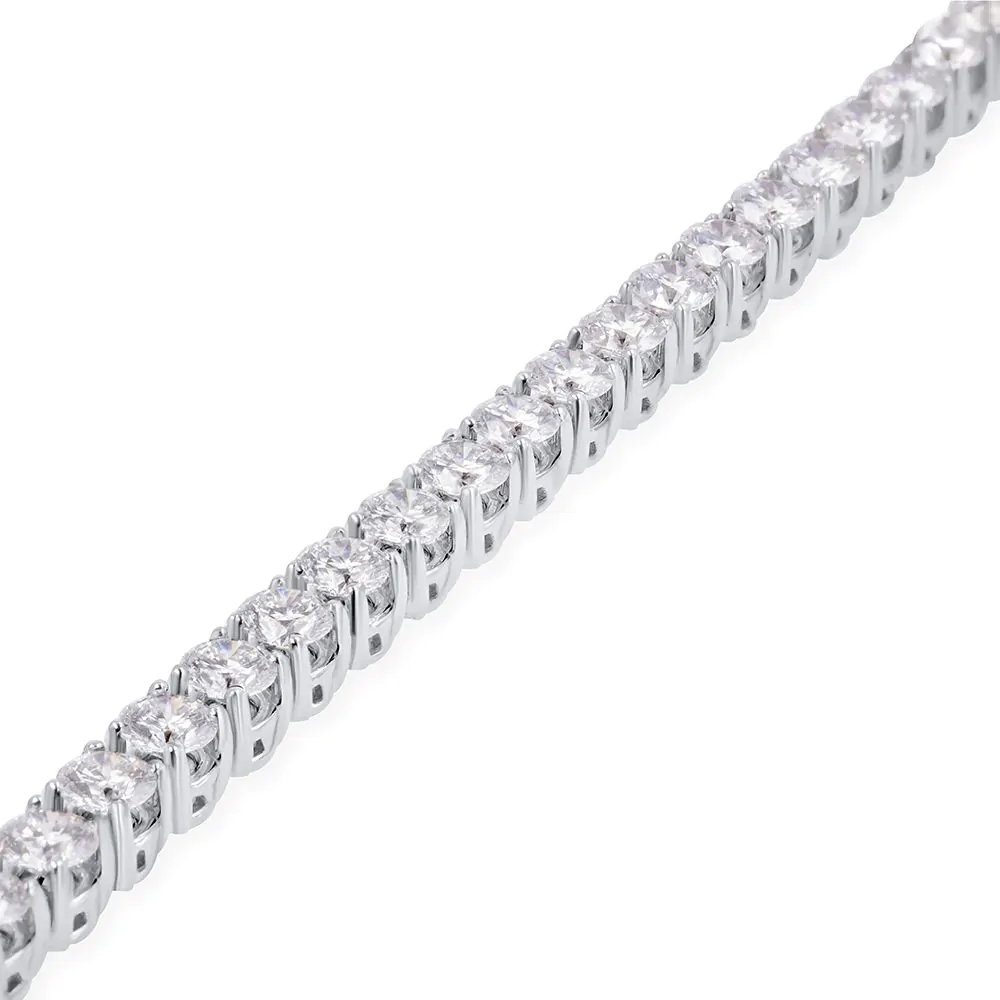 18ct White Gold 10.00ct Diamond Flexi-Link Tennis Bracelet