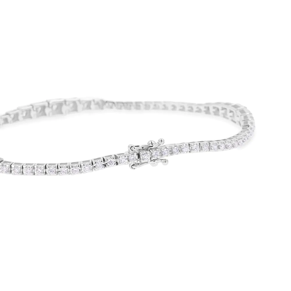 18ct White Gold 1.20ct Diamond Line Bracelet