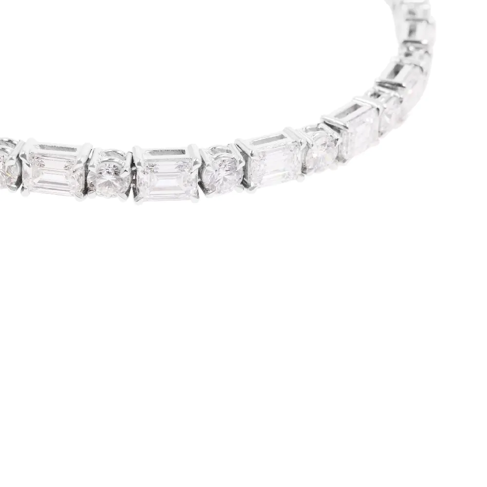 18ct White Gold 9.06ct Diamond Line Bracelet