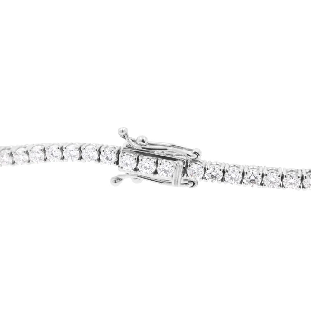 18ct White Gold Sapphire & Diamond Line Bracelet