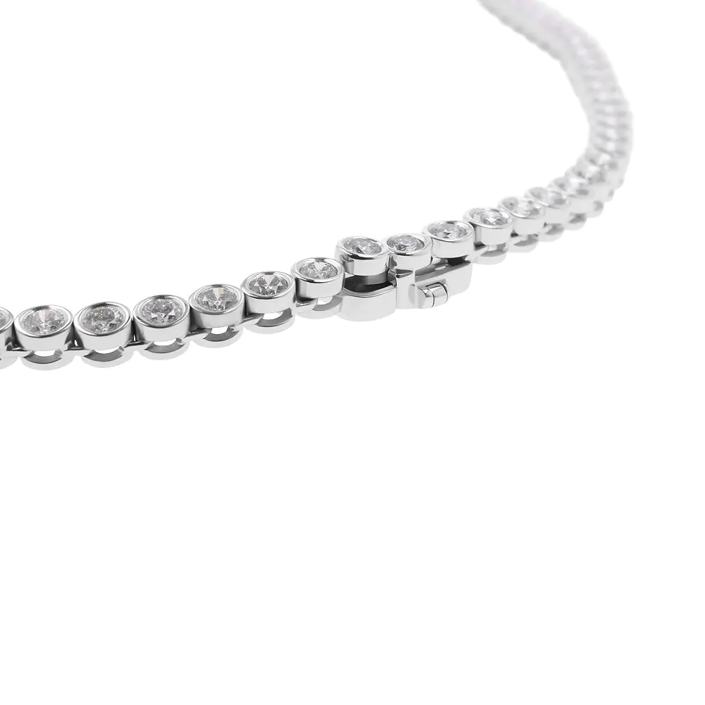 18ct White Gold 8.83ct Diamond Line Necklace