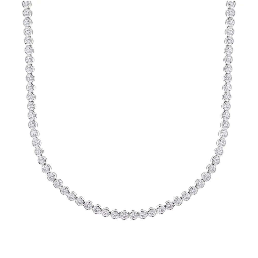 18ct White Gold 8.83ct Diamond Line Necklace