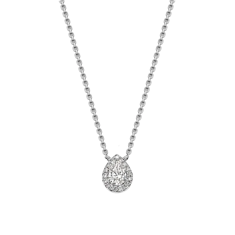 Vera Wang WISH Diamond Pendant Necklace 5/8 ct tw Round/Pear-shaped 10K  White Gold | Jared