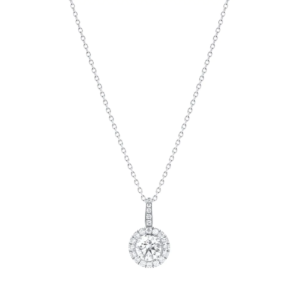 Platinum Anna 0.93ct Diamond Pendant with Chain