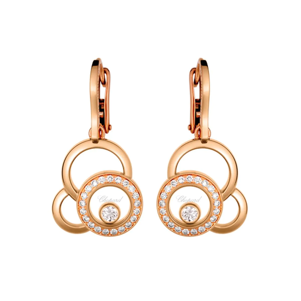Chopard Happy Dreams 18ct Rose Gold & Diamond Earrings 839769-5002
