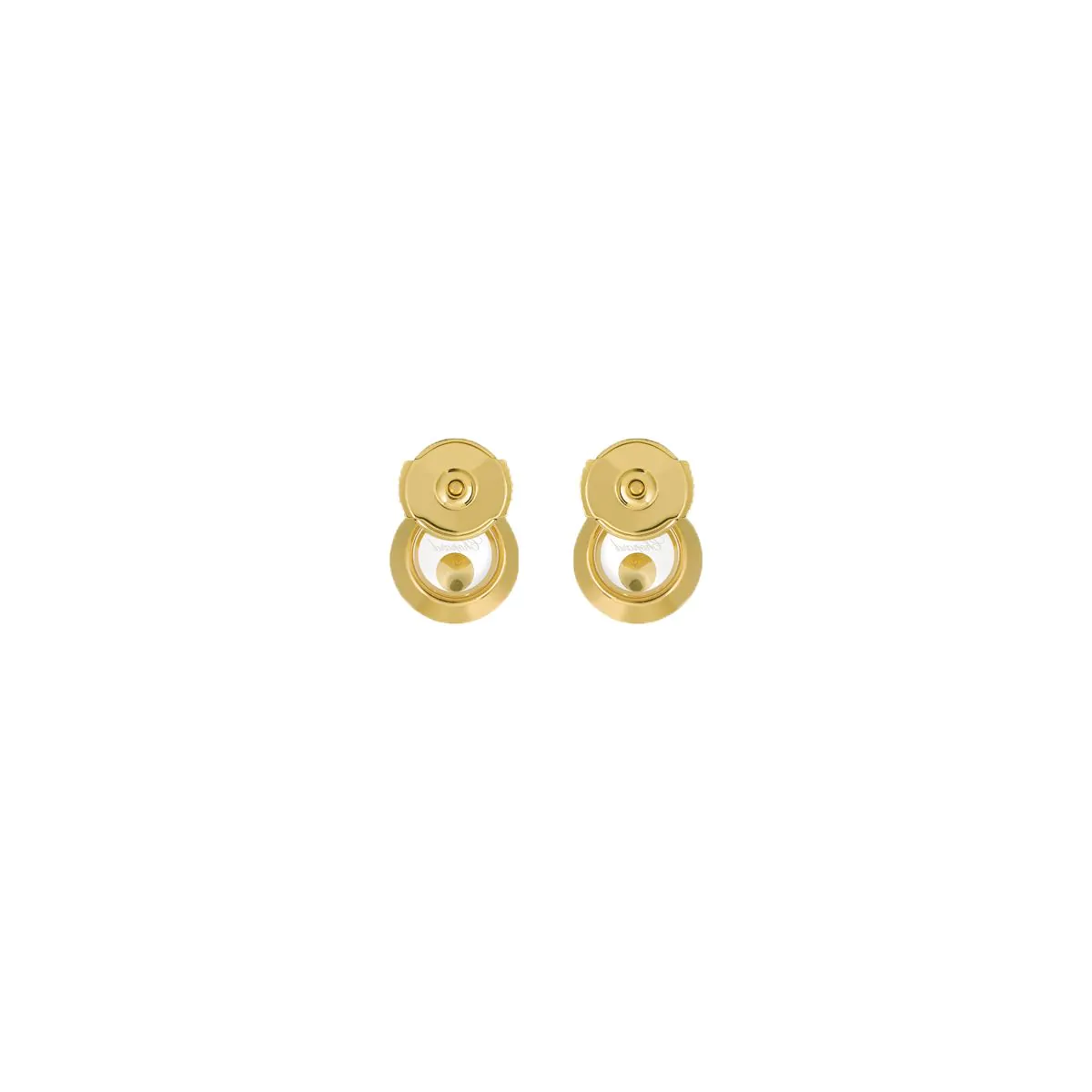 18ct Yellow Gold Chopard Happy Diamonds Earrings