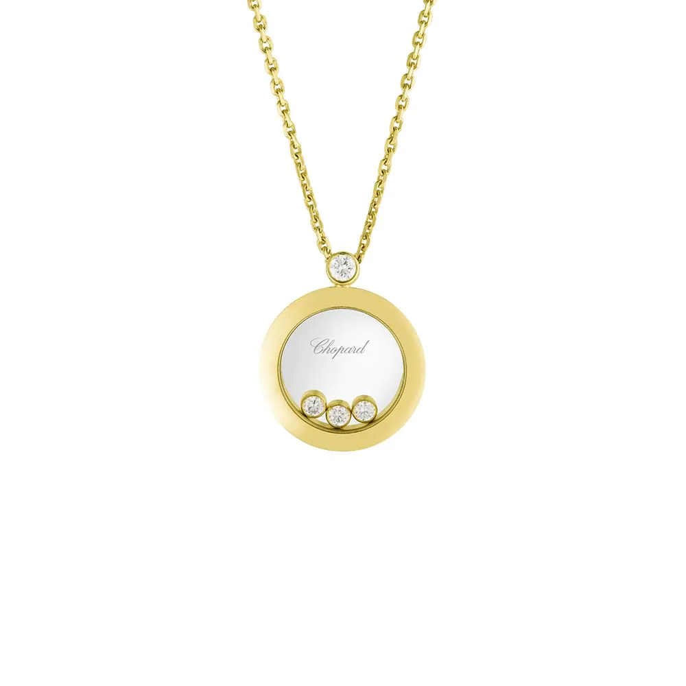 Chopard 18kt Yellow Gold Happy Diamonds Icons Pendant Necklace - Farfetch |  Diamond icon, Chopard, Icon necklace