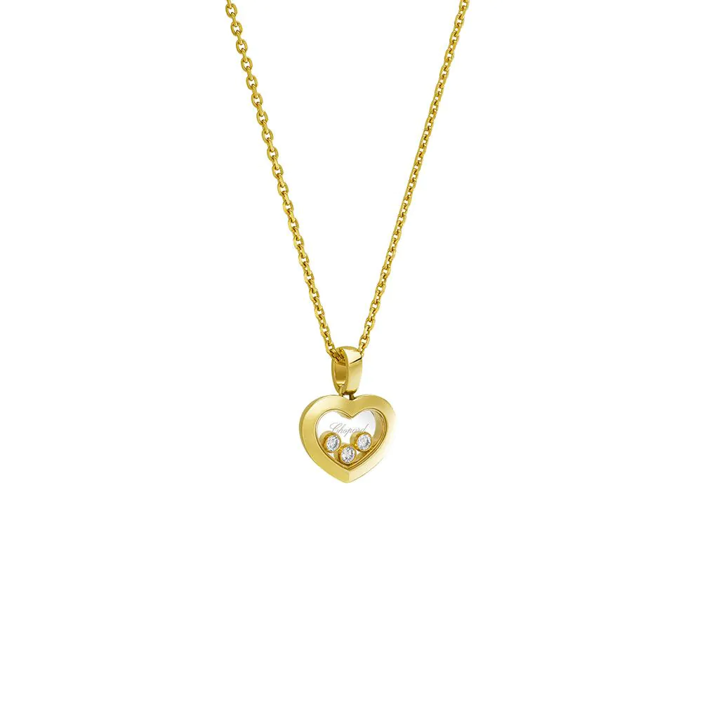 Chopard Happy Diamonds 18ct Yellow Gold & Diamond Heart Pendant 79A611-0001