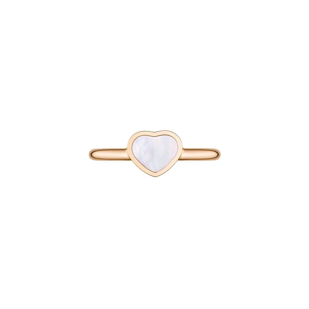 Chopard My Happy Hearts 18ct Rose Gold & White Mother of Pearl Ring 82A086-5310