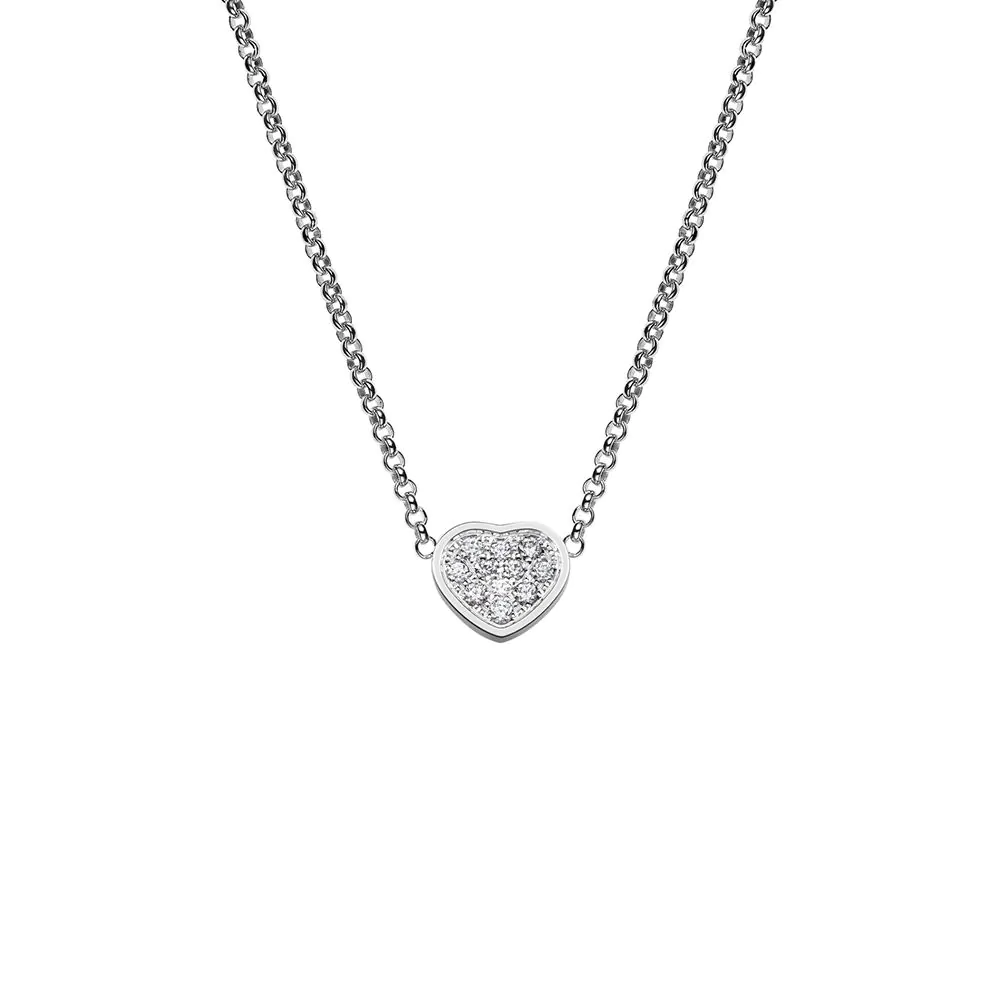 Chopard My Happy Hearts 18ct White Gold & Diamond Necklace 81A086-1901