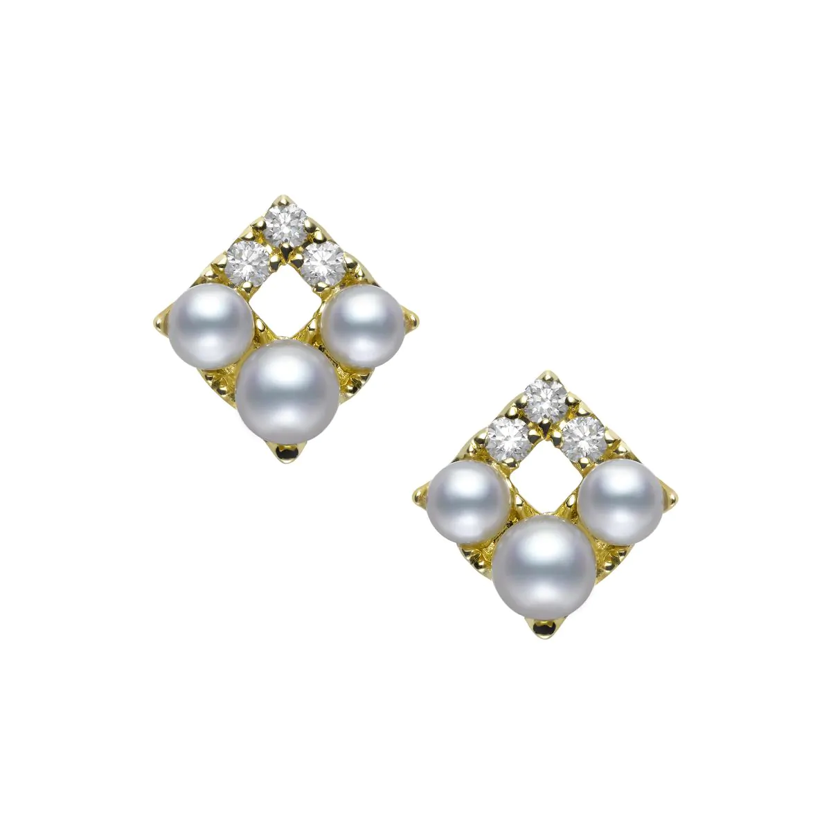 Mikimoto Classic 18ct White Gold 7.5mm A+ Akoya Pearl & Diamond Earrings