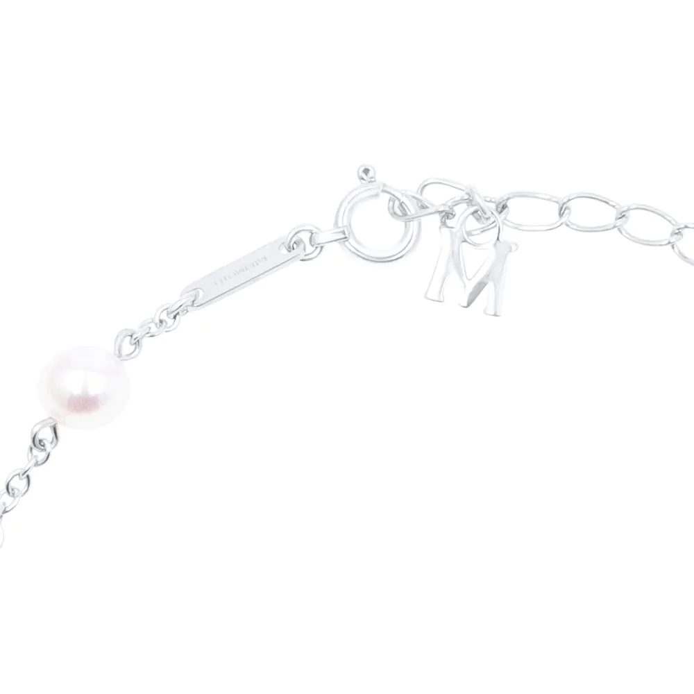 Mikimoto Classic Collection 18ct White and Rose Gold Pearl Chain Bracelet