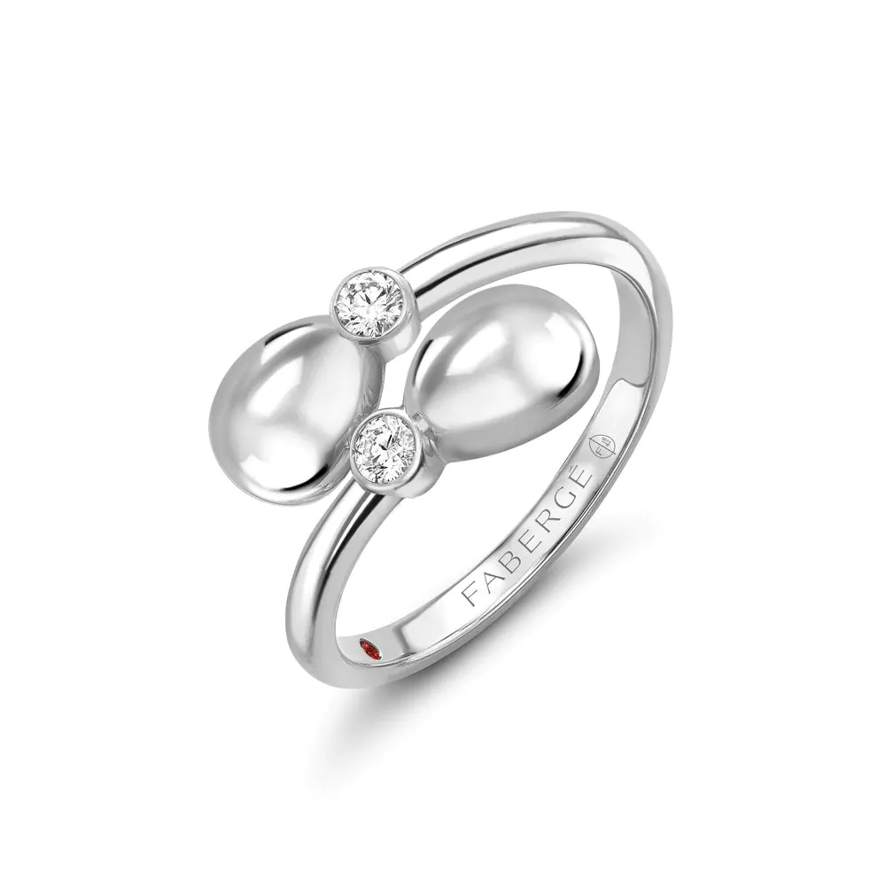 Fabergé Essence White Gold Crossover Ring 1120RG2241