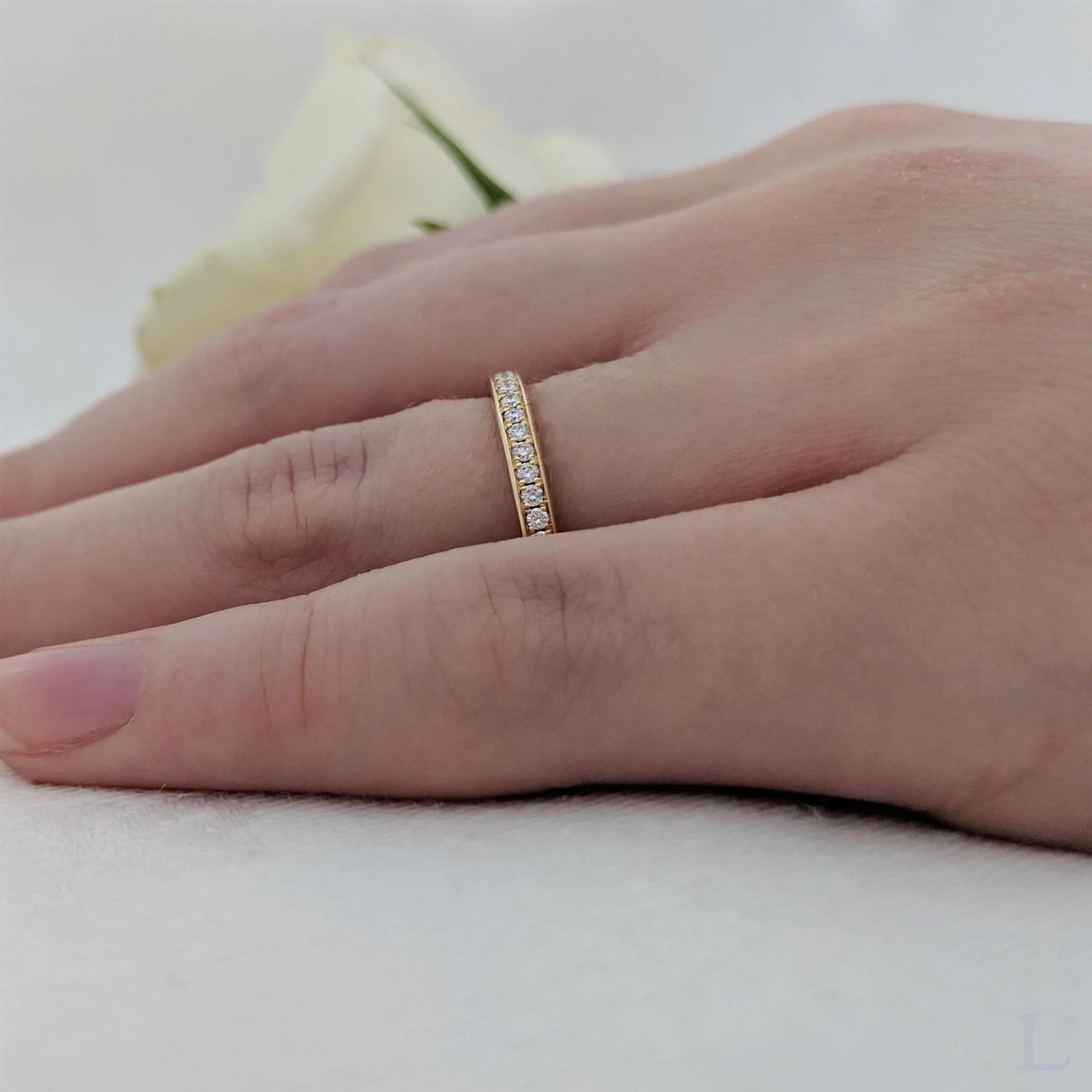 18ct Yellow Gold 0.15ct Brilliant Cut Diamond Eternity Ring