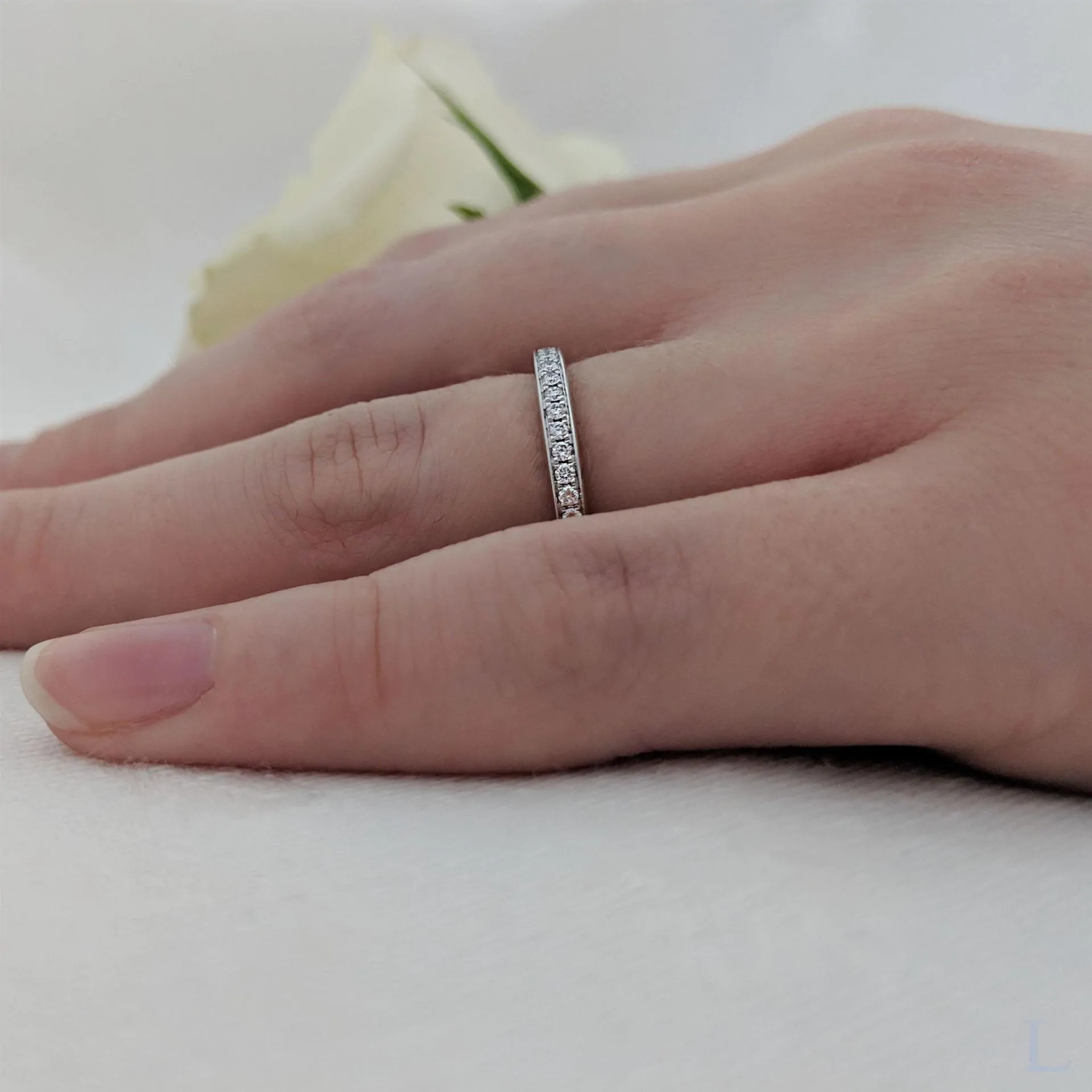 Isabella Platinum 0.15ct Brilliant Cut Diamond Eternity Ring